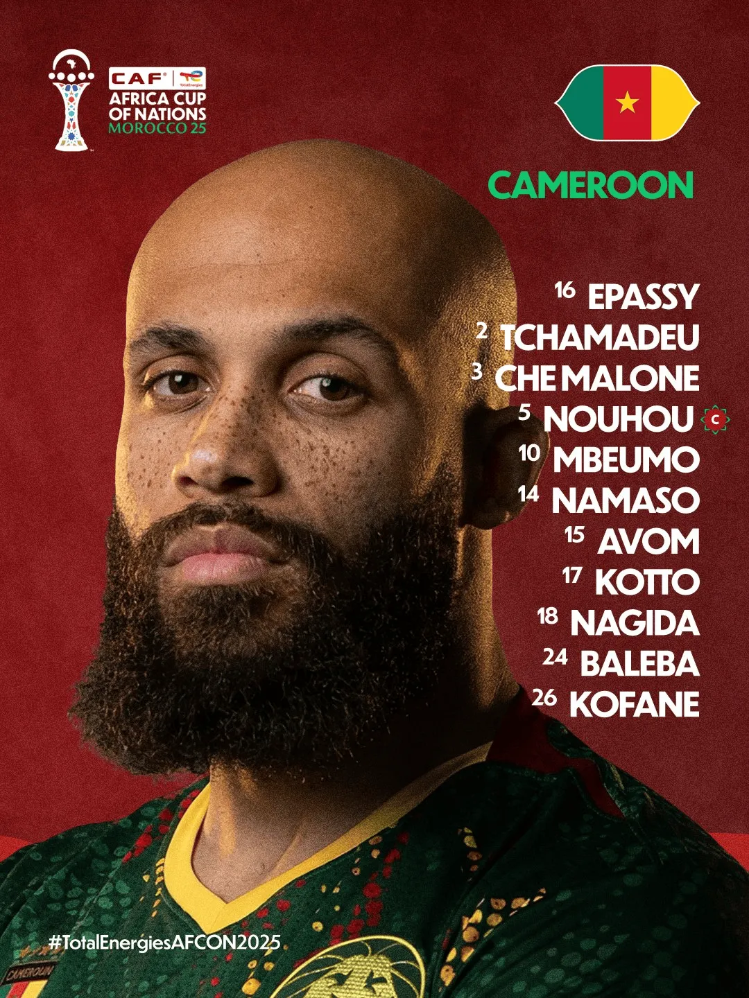 开云体育-中国官网登录入口-喀麦隆vs摩洛哥首发：姆伯莫PK卜拉欣，阿什拉夫出战